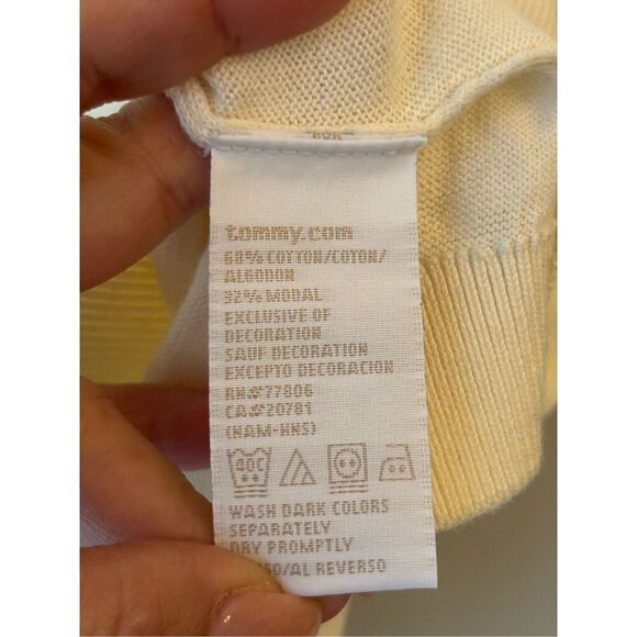 Vintage Tommy Hilfiger Split neck sweater L pockets Y2K - Picture 4 of 7